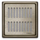 Purus Rib Lattiakaivon kansi Purus Square, 154x154x6 mm Pronssi