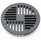 Purus Art deco Lattiakaivon kansi 130 mm, art deco -kuvio, musta Musta