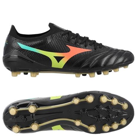 Mizuno Morelia Neo V Beta Elite AG Bright Black - Musta/Oranssi/Evening Prim