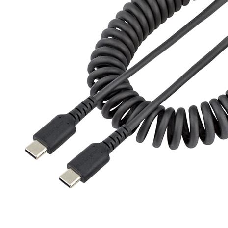 StarTech.com 20in (50cm) USB C Charging Cable Coiled Heavy Duty Fast Charge & Sync USB-C Cable USB 2.0 Type-C Cable