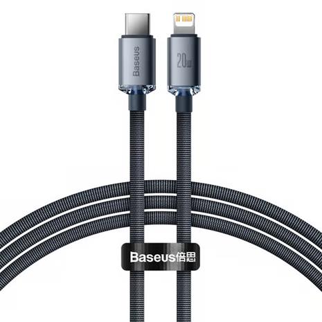 Baseus Crystal cable USB-C to Lightning 20W PD 1.2m (black)