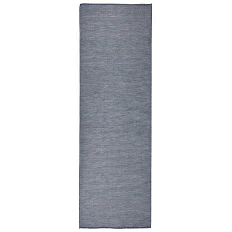 vidaXL Ulkomatto Flatweave 80x250 cm sininen