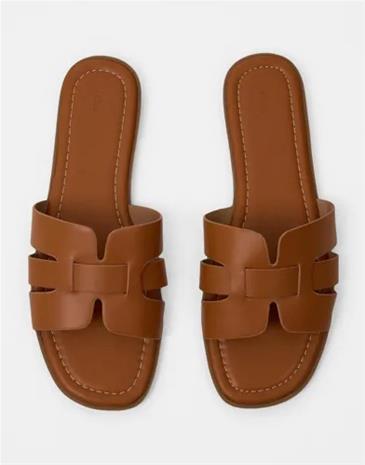 Nelly - Musta - Flat Sandal
