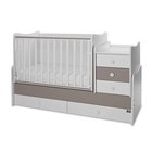 Muunneltava lastensänky Lorelli Maxi Plus New, 62x110 cm, valkoinen/hiekanvärinen