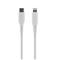 FIXED LIQUID Silikonikaapeli USB-C/Lightning 2m Valk. – kuva 2