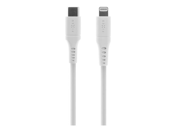 FIXED LIQUID Silikonikaapeli USB-C/Lightning 2m Valk.
