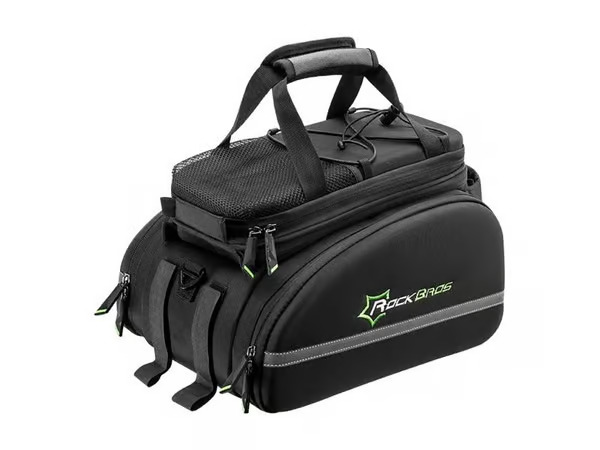 Rockbros A6-03BK bicycle bag for trunk 35 l with fold-out pockets - black