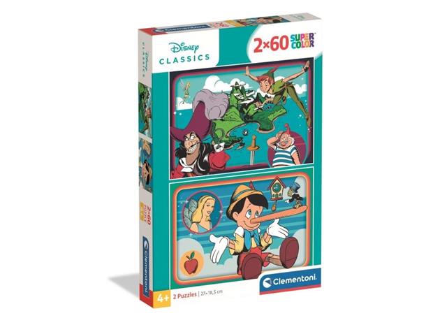 Palapeli 2x60 Super Color Disney Classic