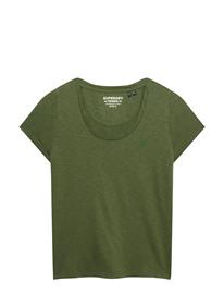SUPERDRY Studios Scoop Neck Tee - FOUR LEAF CLOVER - 14
