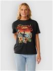 Rip Curl Wave Relaxed T-Paita washed black Naiset