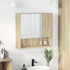 vidaXL Peilikaappi ovella Sonoman tammi 59 x 17 x 55 cm Tekninen puu