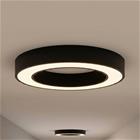 Arcchio LED-kattovalaisin Sharelyn, halkaisija 60 cm, musta, himmennettävä