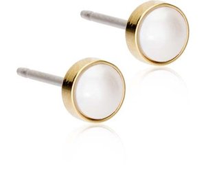 Blomdahl GT Bezel Pearl 5 mm, White