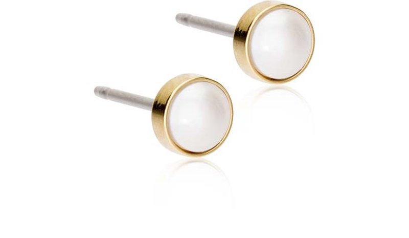 Blomdahl GT Bezel Pearl 5 mm, White