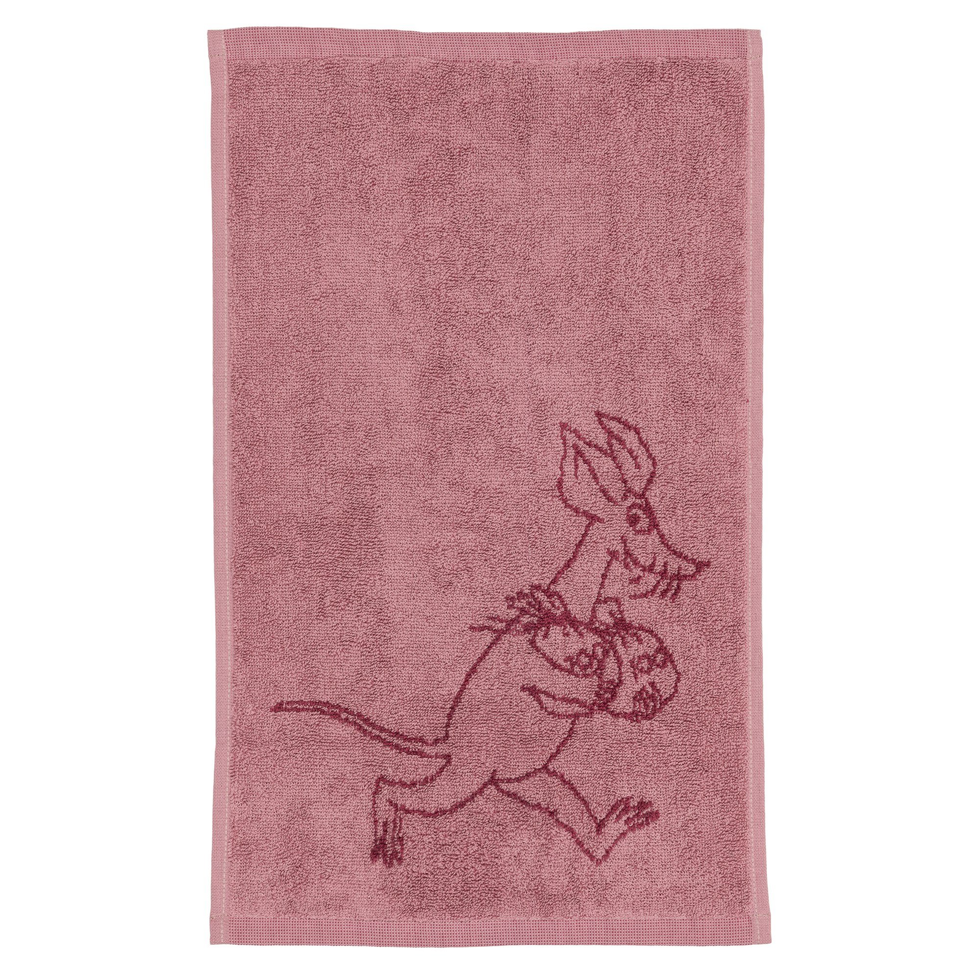 Moomin Arabia Moomin Pyyhe Sniff Malva 30x50 Cm - Pyyhkeet & Kylpypyyhkeet Luomupuuvilla Vaaleanpunainen - 1086266