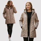 Naisten takki Fashion, beigenvärinen
