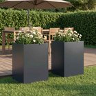 vidaXL Puutarha ruukku 2 kpl Antrasiitti 40 x 40 x 75 cm