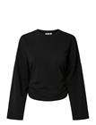 PIECES Pcalli Ls O-Neck Top - BLACK - XS