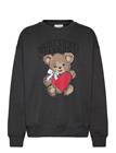 GANNI Isoli Crewneck Bear With Rhinestone - BLACK - S