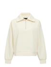 FRENCH CONNECTION Wren Half Zip Sweatshirt - PORCELAIN CREAM - XL