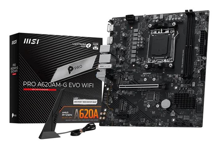 MSI Pro A620AM-G EVO WIFI AMD A620A Socket AM5 micro ATX