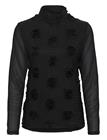CULTURE Cumascha Mesh Blouse - BLACK - S