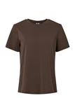 PIECES Pcria Ss Solid Tee Jrs Noos Bc - HOT FUDGE - L
