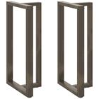 vidaXL Baaripöydän jalat T-muotoiset 2 kpl musta 60x35x(110-111) cm teräs