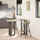 vidaXL Baaripöydän jalat T-muotoiset 2 kpl musta 40x35x(90-91) cm teräs