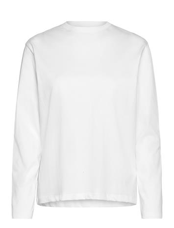 ENKEL STUDIO Basic O-Neck Tee L/S - WHITE - S – kuva 1/3