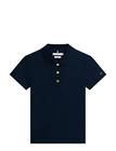 TOMMY HILFIGER Gold Button Slim Ss Polo - DARK NIGHT NAVY - XXS