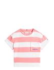 TOMMY HILFIGER Stripe Tee Ss - TROPICAL BLUSH STRIPES - 176