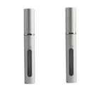 Mini uudelleentäytettävä hajuvesipullo 5 ml 2 kpl Silver