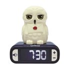 LEXIBOOK Digital Nattlampa Väckarklocka - Hedwig - 3D Ljus och Ljud - Barn