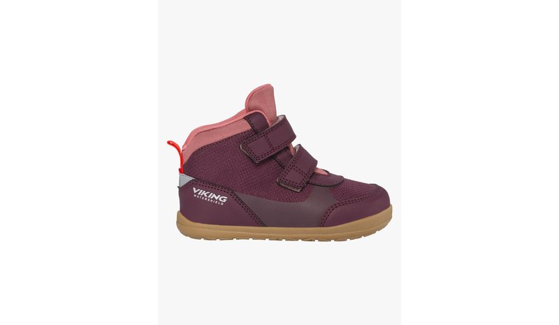 Viking Aspen Barefoot 2V Mid Vedenpitävät Lenkkarit, Plum, 36