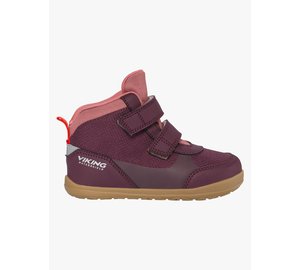 Viking Aspen Barefoot 2V Mid Vedenpitävät Lenkkarit, Plum, 35
