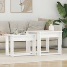 vidaXL Kahvipöytäsetti 2 pcs Valkoinen 50 x 52 x 42 cm Tekninen puu