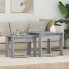 vidaXL Kahvipöytäsetti 2 pcs Harmaa Sonoma 50 x 52 x 42 cm
