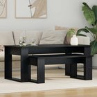 vidaXL Kahvipöytäsetti 2 pcs Musta tammi. 100 x 50 x 42 cm