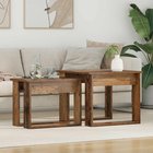vidaXL Kahvipöytäsetti 2 pcs Vanha puu 50 x 52 x 42 cm Tekninen puu