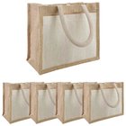 vidaXL Juutti olkalaukut taskulla 5 pcs 26 x 22 x 14 cm