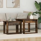 vidaXL Kahvipöytäsetti 2 pcs Savupähkinä 50 x 52 x 42 cm Tekninen puu