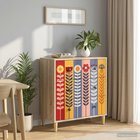 vidaXL Laukkaava ESSEN Auringonkukka-kuvio 66 x 36,5 x 75 cm Sonoma
