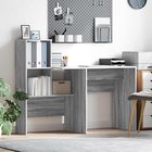 vidaXL Pöytä Harmaa Sonoma Tekninen puu 131,5 x 50 x 106,5 cm