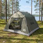 vidaXL Heti pystytettävä vedenkestävä teltta 3 hengelle Armivihreä