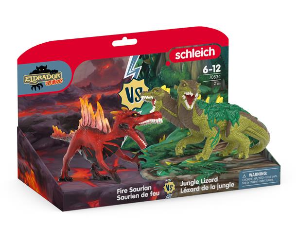Schleich Fire Saurian vs. Jungle LizardÂ (70834)