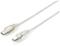 Equip USB 2.0 Type A to Type B Cable, 3.0m , Transparent silver – kuva 2