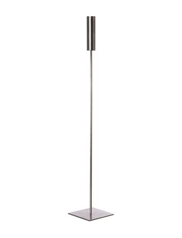ERNST Candlestick Brushed Aluminium H60 cm