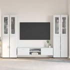 vidaXL TV-tasosetti FLORIN 3 pcs Valkoinen Tekninen puu