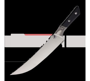 Microtech Butcher - Stonewash - G10 keittiöveitsi, musta